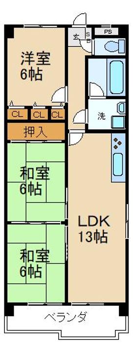 朝日プラザ寝屋川の間取り