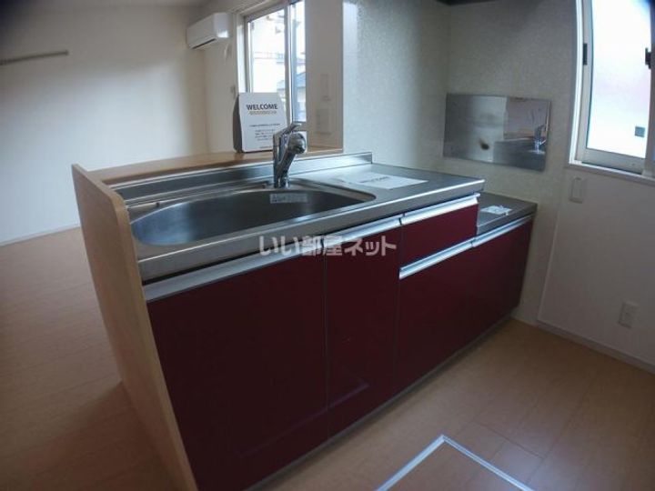 茨城県結城市みどり町1(アパート)の賃貸物件のキッチン