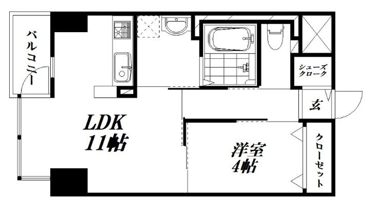 静岡県浜松市中央区紺屋町(マンション)の賃貸物件の間取り