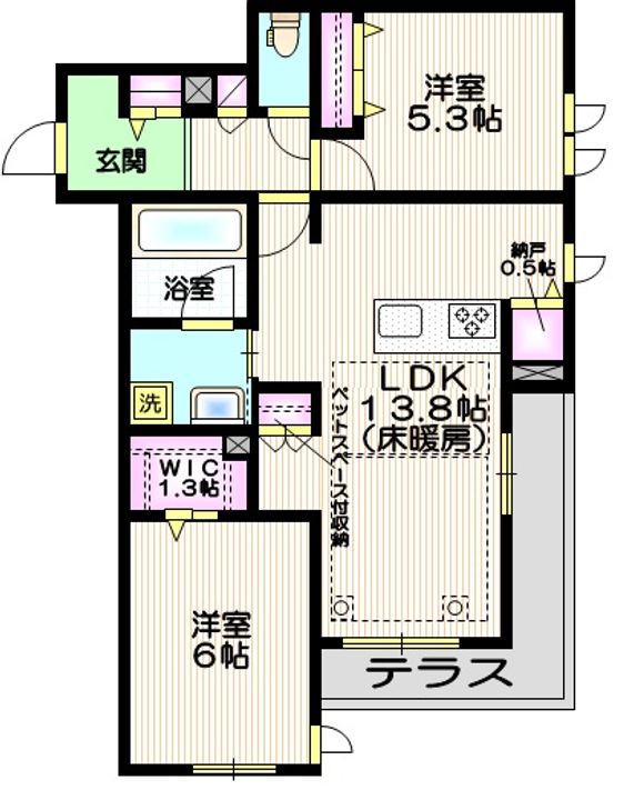 (仮称)川口市芝中田メゾンの間取り