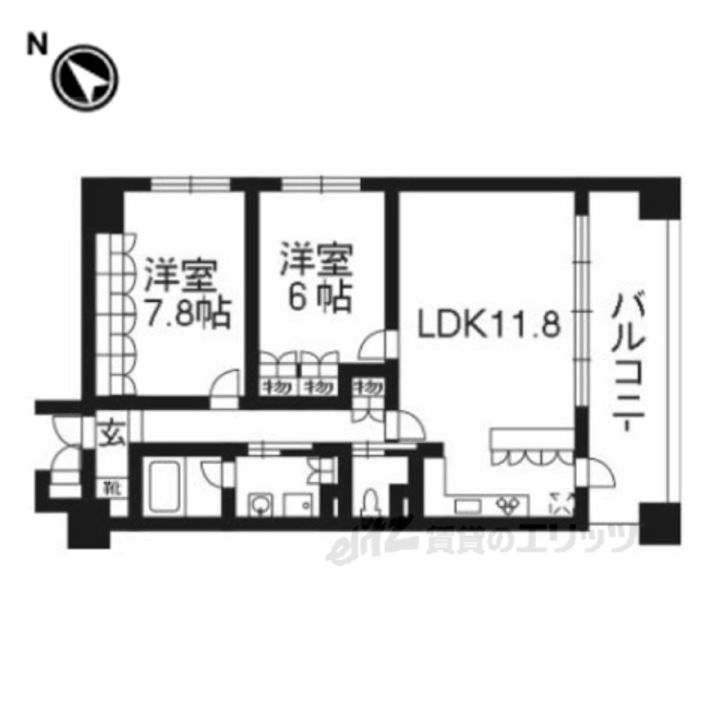 リーガル京都四条河原町通り2の間取り