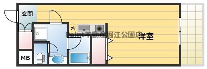 大阪府大阪市北区菅原町(マンション)の賃貸物件の間取り