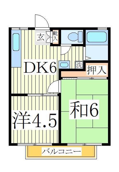 スカイハイツBの間取り