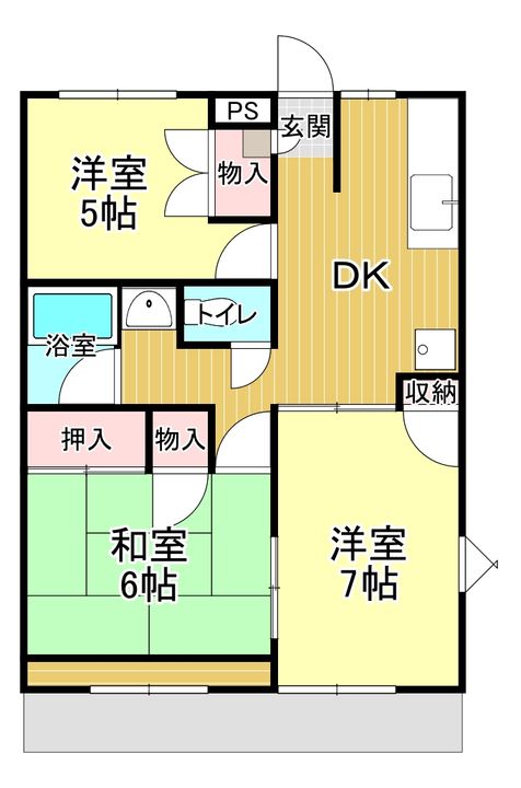 メイプルテラスBの間取り