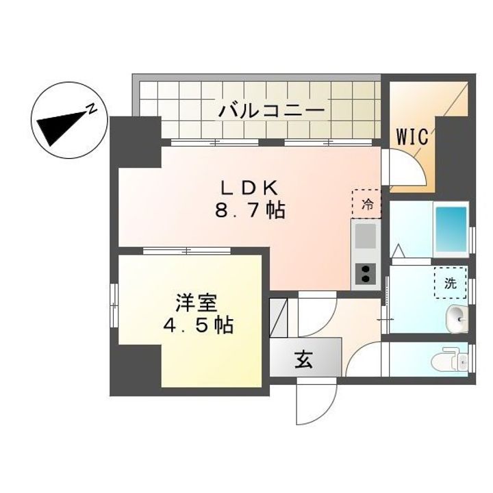 長崎県長崎市鍛冶屋町(マンション)の賃貸物件の間取り