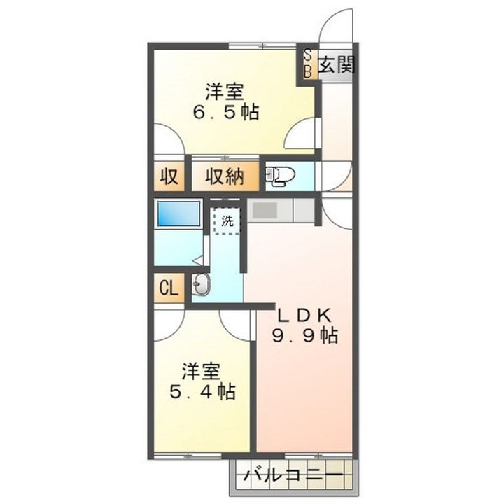 アメニティ亀山II Dの間取り