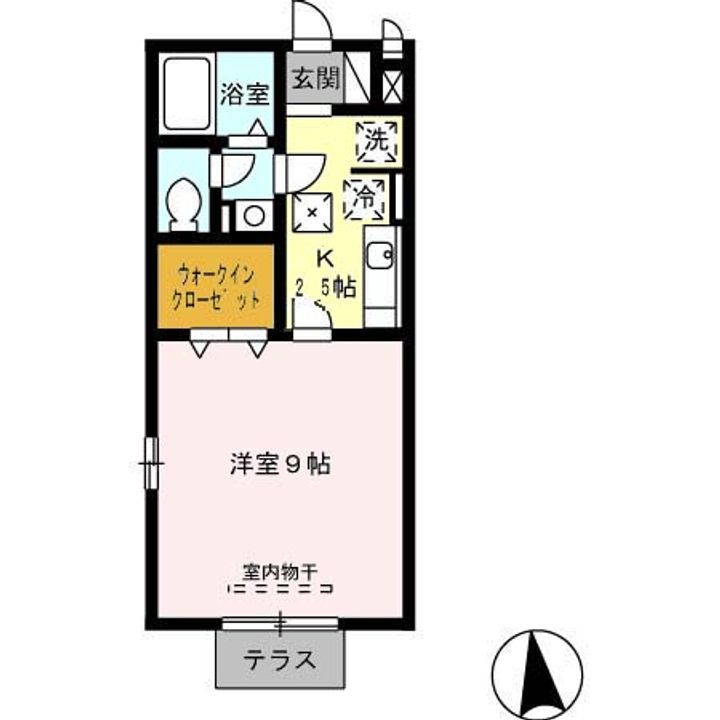 熊本県熊本市南区御幸笛田2(アパート)の賃貸物件の間取り