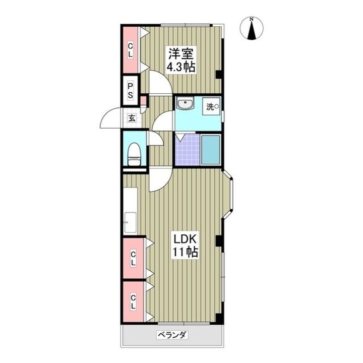 埼玉県川口市西青木2(マンション)の賃貸物件の間取り