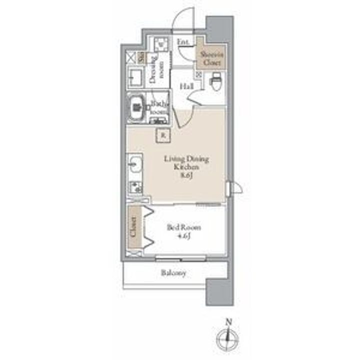 レジディア仙台北四番丁プレイスの間取り