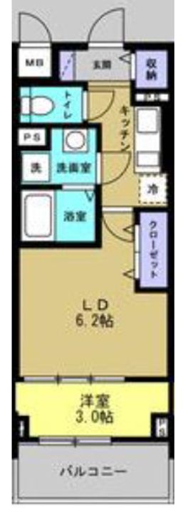 大阪府大阪市生野区中川西1(マンション)の賃貸物件の間取り