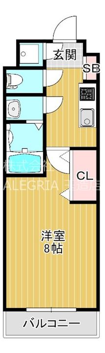 大阪府大阪市東成区神路4(マンション)の賃貸物件の間取り