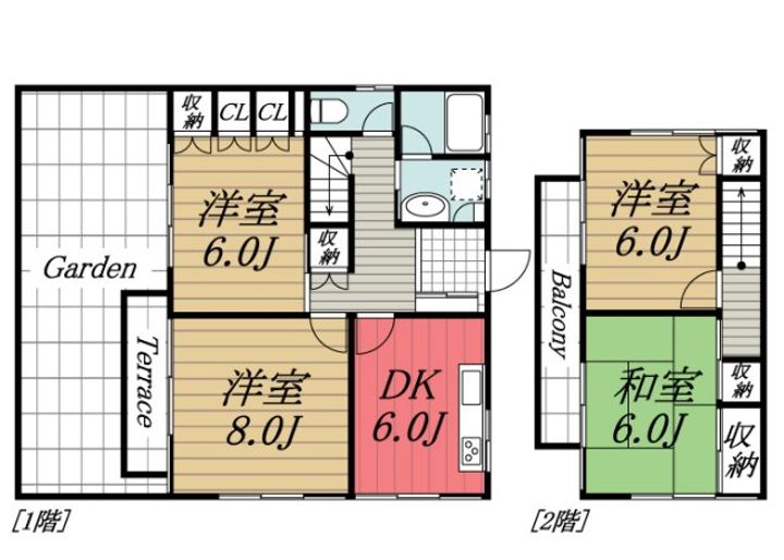 千葉県千葉市若葉区高根町(一戸建)の賃貸物件の間取り