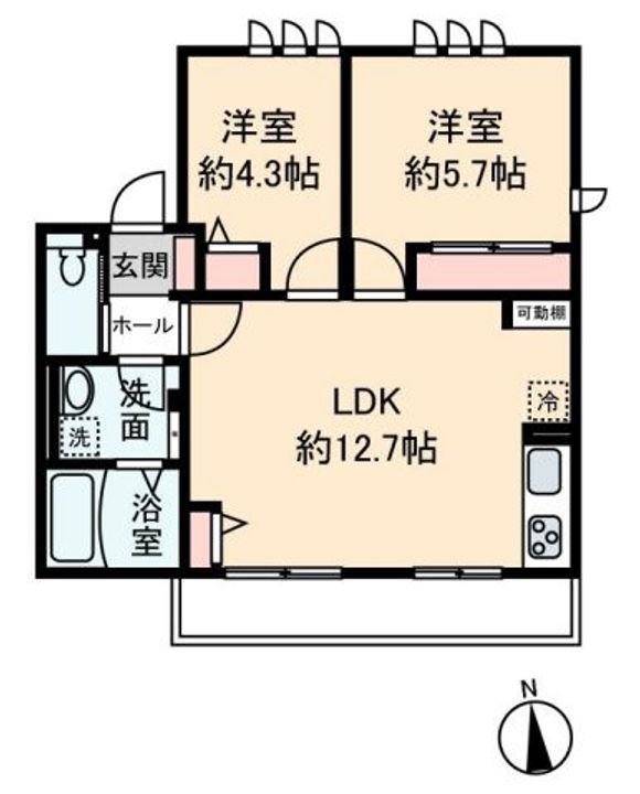 埼玉県志木市下宗岡1(アパート)の賃貸物件の間取り