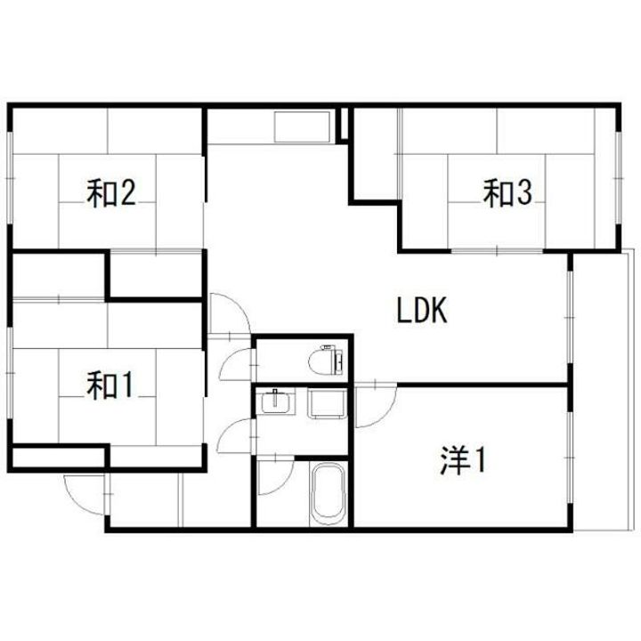 千葉県松戸市殿平賀(マンション)の賃貸物件の間取り