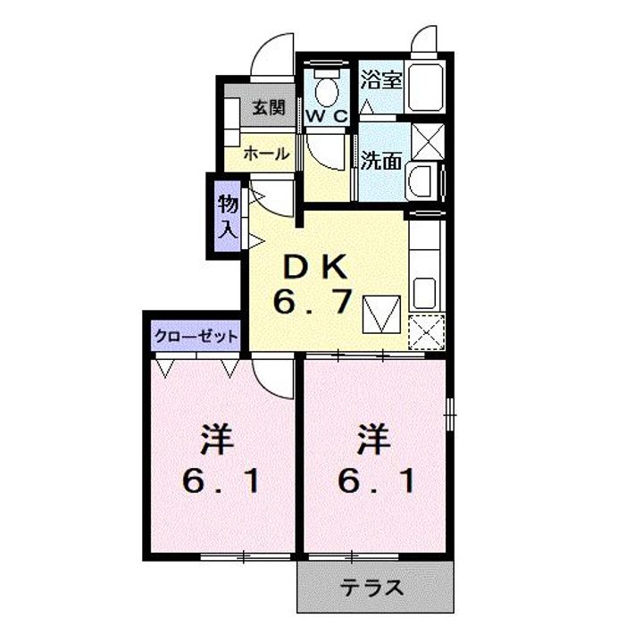 愛知県碧南市入船町1(アパート)の賃貸物件の間取り