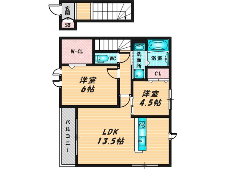 ウエスタンハイツ17の間取り