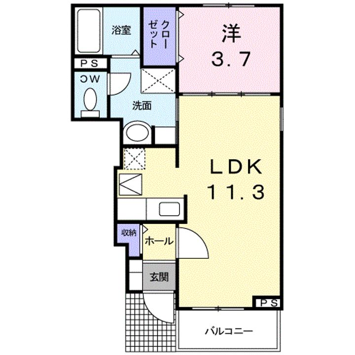 埼玉県新座市栗原5(アパート)の賃貸物件の間取り