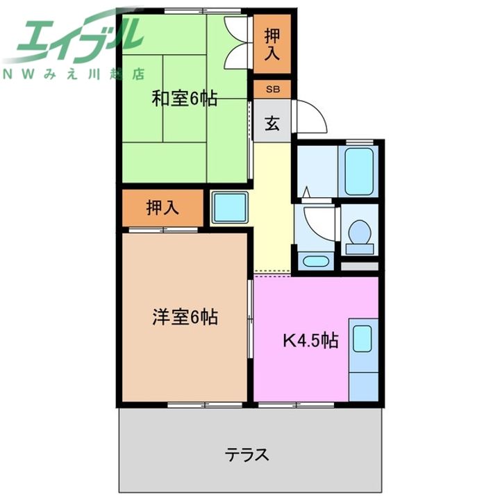 ノースエトランゼB棟の間取り
