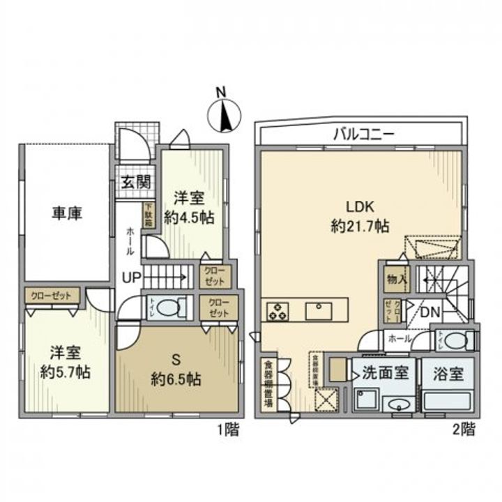 東京都中野区丸山2(一戸建)の賃貸物件の間取り