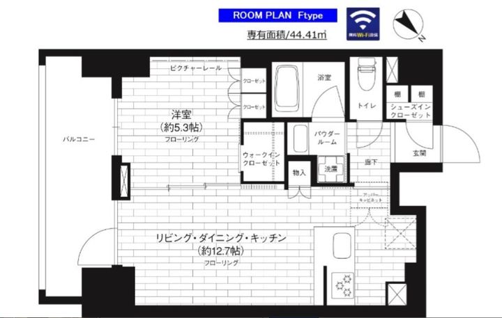 東京都台東区根岸5(マンション)の賃貸物件の間取り