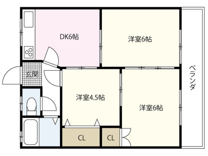 清水アパートの間取り
