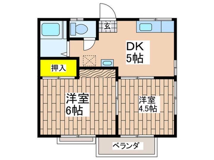 ハイツ橘の間取り