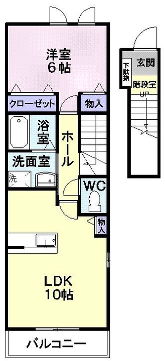 山形県山形市飯田5(アパート)の賃貸物件の間取り