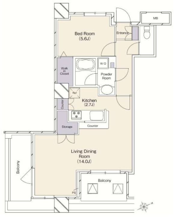 東京都豊島区南池袋3(マンション)の賃貸物件の間取り