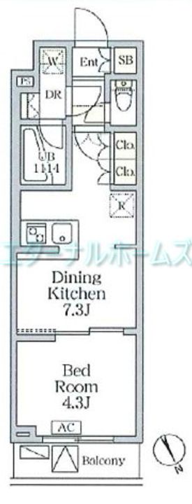 アジールコート後楽園の間取り