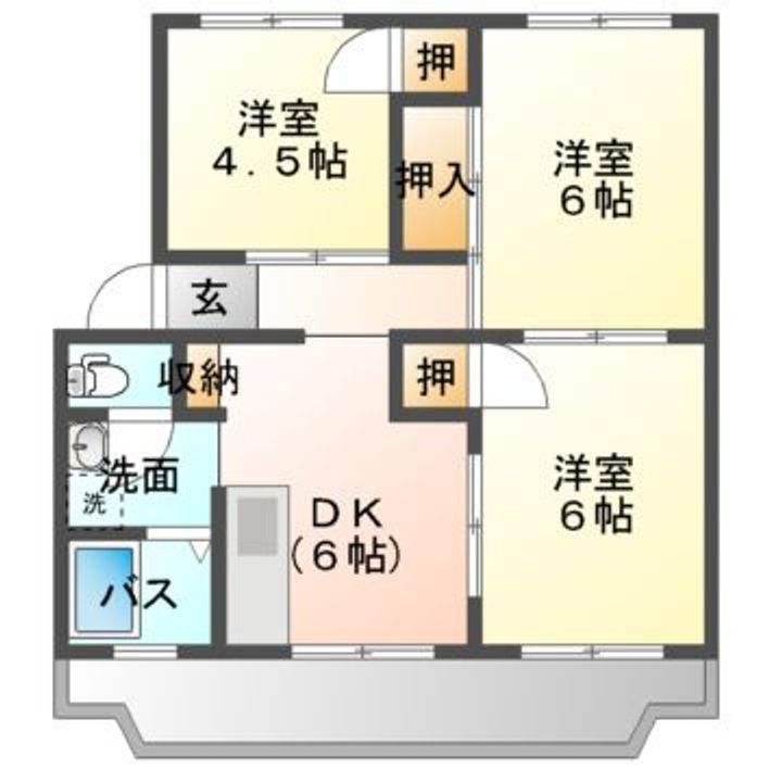 岡マンションの間取り
