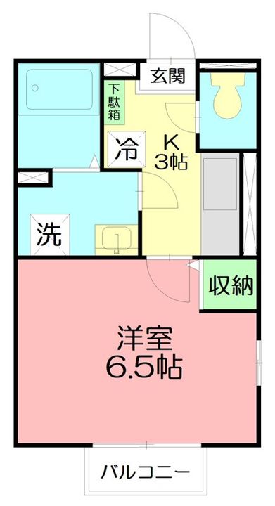 神奈川県横浜市栄区長沼町(アパート)の賃貸物件の間取り
