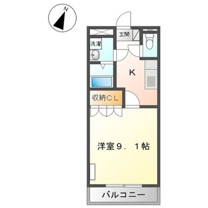 広島県呉市広古新開9(アパート)の賃貸物件の間取り