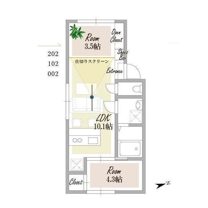 スタシア笹塚の間取り