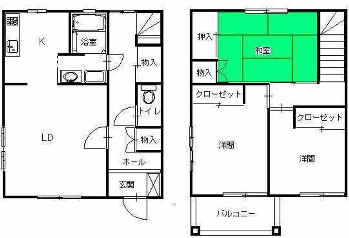 茨城県ひたちなか市はしかべ2(一戸建)の賃貸物件の間取り
