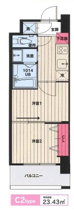 福岡県福岡市東区箱崎ふ頭3(マンション)の賃貸物件の間取り