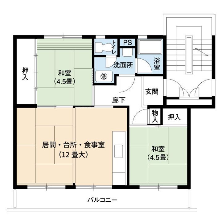 UR国分の間取り