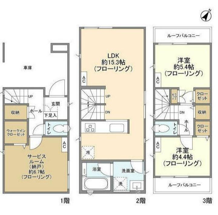 神奈川県横浜市神奈川区西寺尾3(一戸建)の賃貸物件の間取り