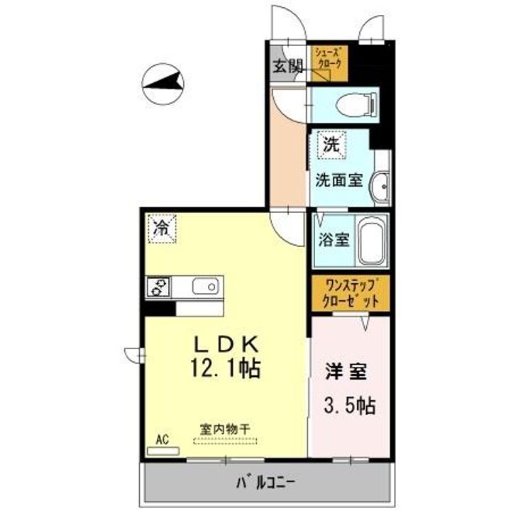 大阪府大阪市東住吉区公園南矢田4(アパート)の賃貸物件の間取り