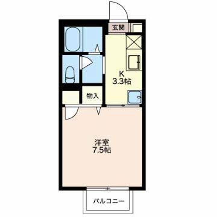 新潟県新潟市秋葉区美幸町3(アパート)の賃貸物件の間取り