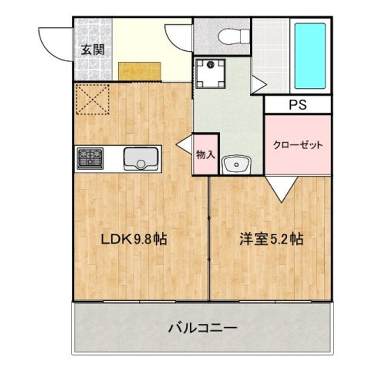 広島県福山市曙町1(マンション)の賃貸物件の間取り