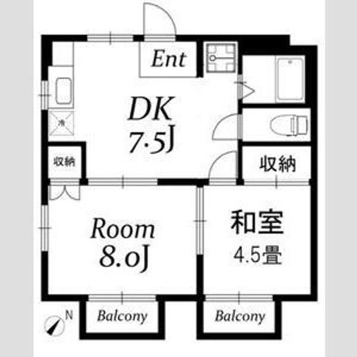 ハイツナラハラIの間取り