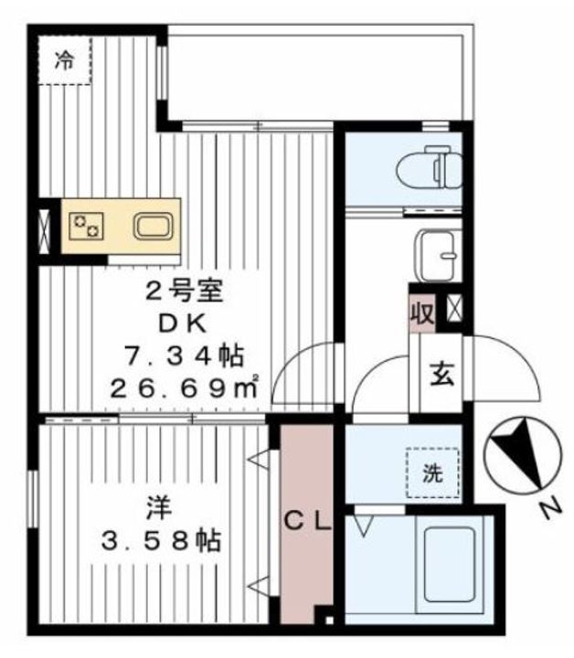 千葉県習志野市谷津5(アパート)の賃貸物件の間取り