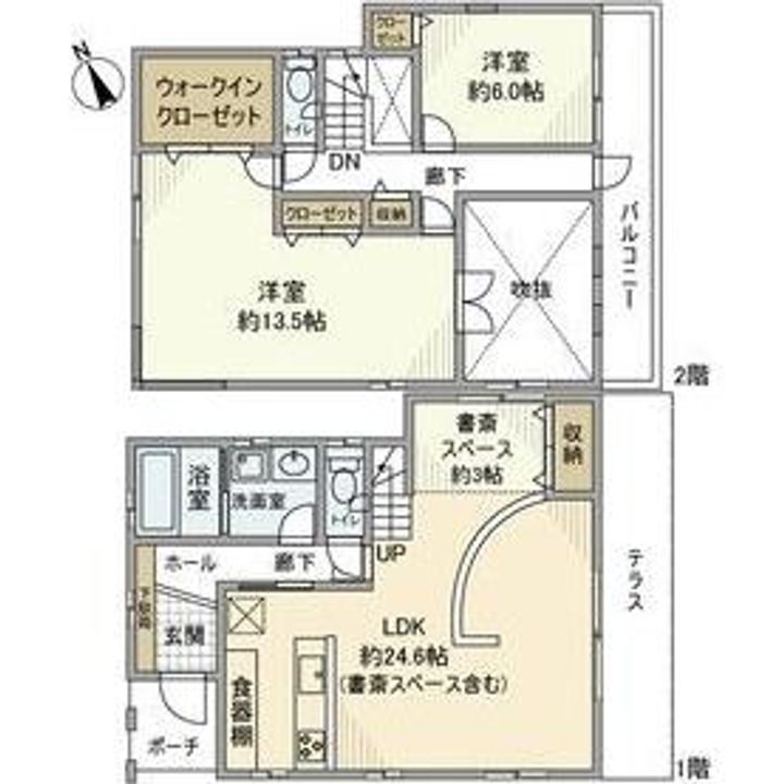 愛知県長久手市市が洞2(一戸建)の賃貸物件の間取り