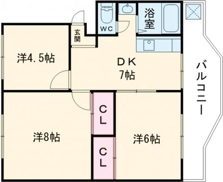 溝口ハイツの間取り