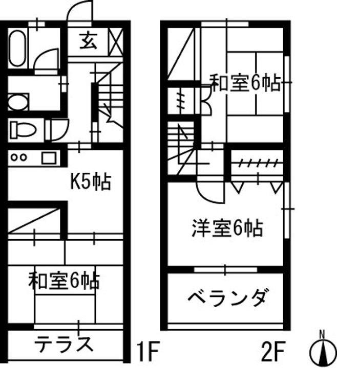 群馬県前橋市龍蔵寺町(一戸建)の賃貸物件の間取り
