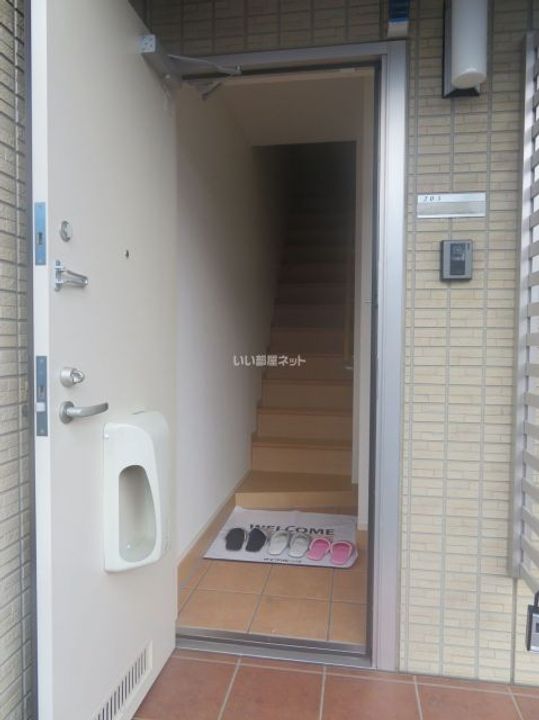 栃木県小山市城東7(アパート)の賃貸物件の玄関