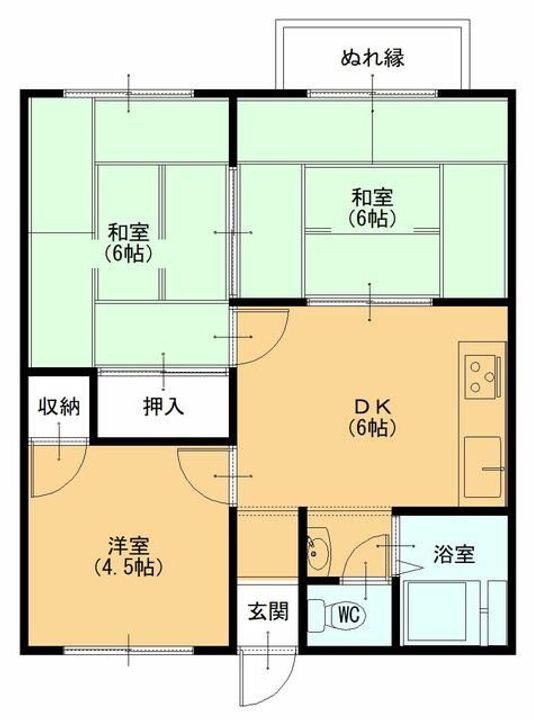 神奈川県藤沢市高倉(アパート)の賃貸物件の間取り