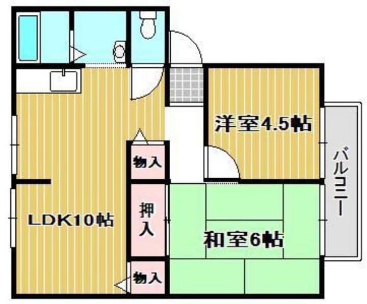 スイートパル山北Aの間取り