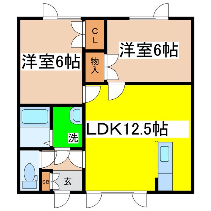 イシュタール鶴巣の間取り