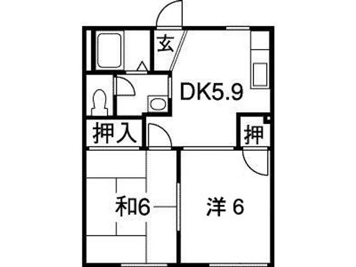 フレグランス中島の間取り